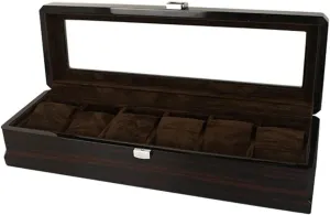 Watch romantic revealingly anthropomorphism garden overkill Storage for Men and Women Wooden Watch Box Watch Case with Velvet Pillow, Glass Topped Display Organizer, Locking 