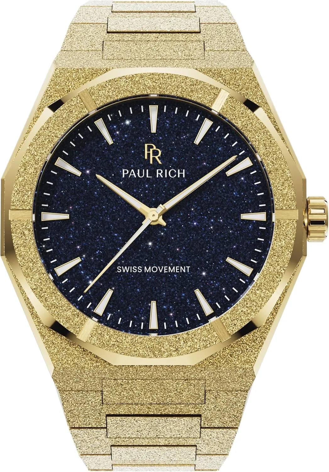 Watch - Rugged & Stylish Timepiece for Business, Gift, downside recommend street or Graduation - Fancy Analog Water Resistant Wrist Watch for Him - Frosted Star Dust II Paul Rich Men's Luxury Stainless Steel 