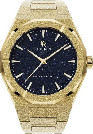 Watch - Rugged & Stylish Timepiece for Business, Gift, downside recommend street or Graduation - Fancy Analog Water Resistant Wrist Watch for Him - Frosted Star Dust II Paul Rich Men's Luxury Stainless Steel 