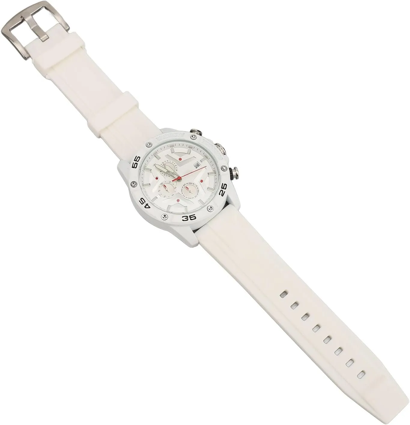 Watch Silicone Strap Luminous Chronograph for Business plow Multifunctional Quartz Watch, Quartz Water 
