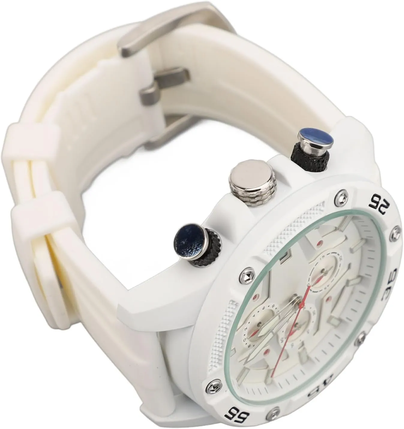 Watch Silicone Strap Luminous Chronograph for Business plow Multifunctional Quartz Watch, Quartz Water 