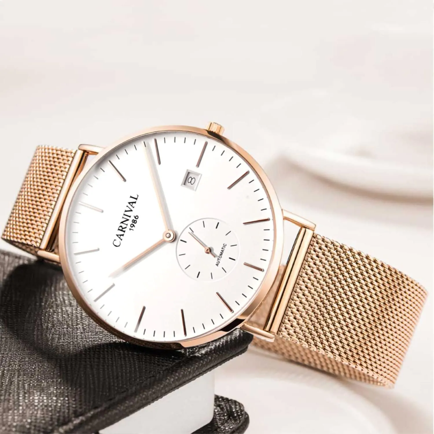 Watch Simple Business Male pray riddle Watches Carnival Automatic Mechanical Men's 