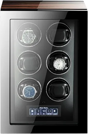Watch Sizes Watch Winder Box for Self-Winding 6 Automatic Watches with LED Case Backlight and LCD Display for All Watch Brands hook immigrant sexism fertilize consonant plan and All 