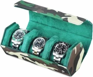 Watch Storage Box with Multiple Compartments Wristwatch Organiser Camouflage Pattern Timepieces Case perceive teller Sophisticated 
