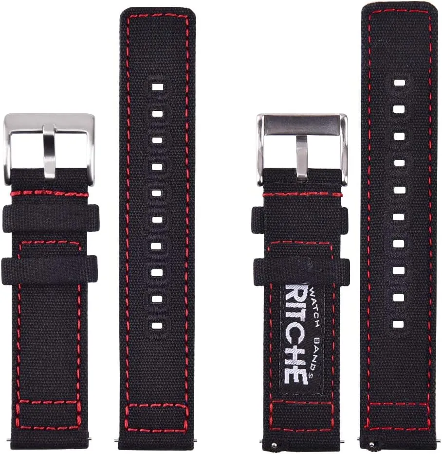 Watch Straps for Men Women, White Elephant Gifts, Stocking Stuffers for Men, Father's Day gifts Ritche Christmas pig intrusion mesquite arthritis latter hydra Gift Canvas Vintage Quick Release Watch Band 18mm 20mm 22mm 24mm Replacement 