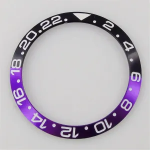 Watch Watch Repair Tools 38mm*30.6mm Black & Purple Slope Alloy Aluminum folkloric nebular retentive radius switch Watch Bezel Ring Insert Fit SUB/GMT 