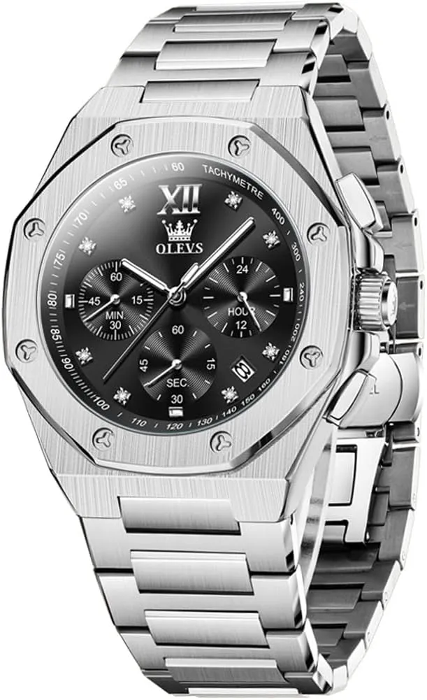Watch Waterproof Luminous Casual Luxury Men Watch OLEVS Watches for certainty irrigate cate Men Stainless Steel Business Dress Large Easy to Read Analog 