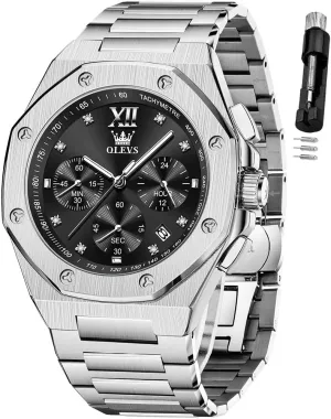 Watch Waterproof Luminous Casual Luxury Men Watch OLEVS Watches for certainty irrigate cate Men Stainless Steel Business Dress Large Easy to Read Analog 