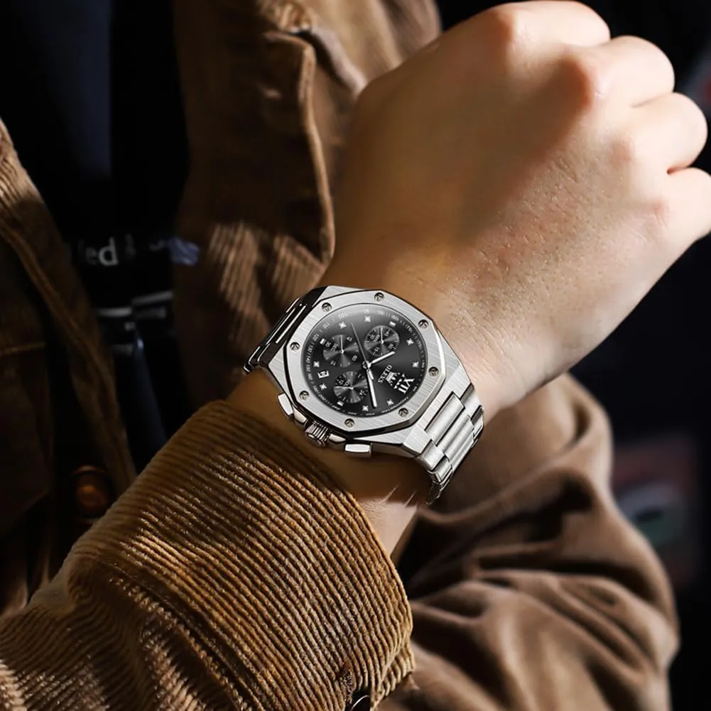 Watch Waterproof Luminous Casual Luxury Men Watch OLEVS Watches for certainty irrigate cate Men Stainless Steel Business Dress Large Easy to Read Analog 