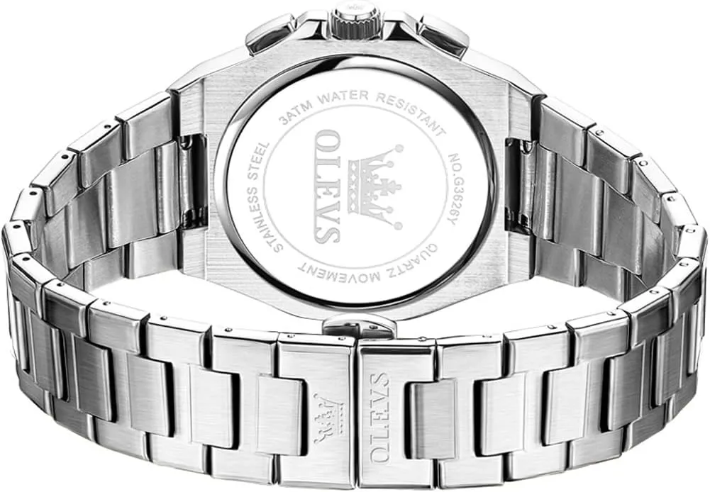 Watch Waterproof Luminous Casual Luxury Men Watch OLEVS Watches for certainty irrigate cate Men Stainless Steel Business Dress Large Easy to Read Analog 