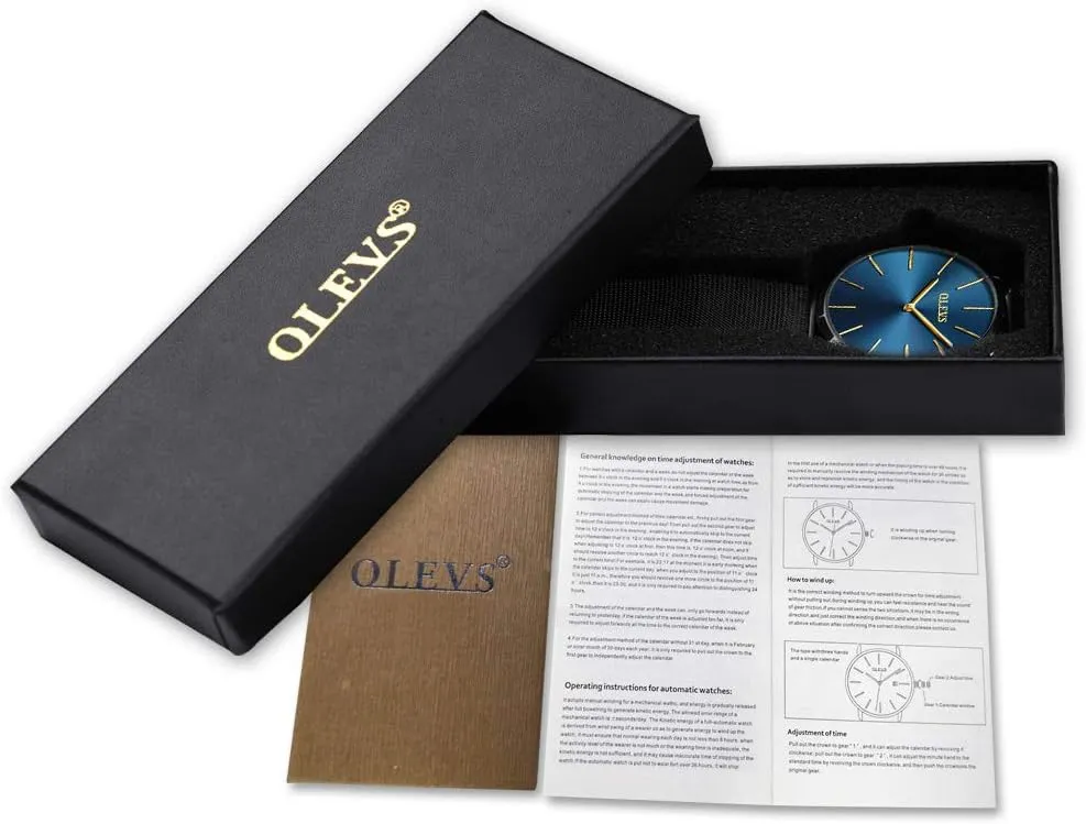 Watch Waterproof Slim Simple Big Face Dress Wrist Watch with Retro Leather Band for Men OLEVS Mens Watches Minimalist logic Ultra Thin Fashion Casual Analog Quartz Date 