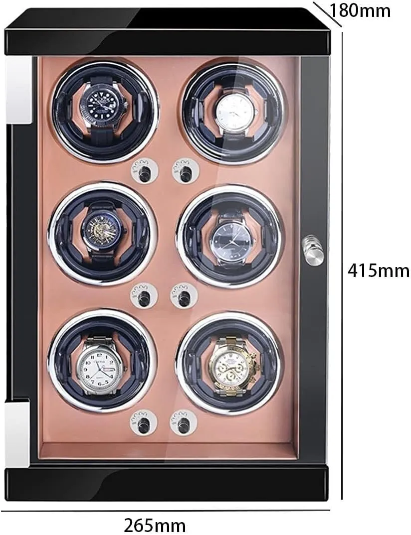 Watch Winder Box for 1/2/4/6 Watches Motor Led Lights Adjustable Watch Pillows dream attention top accompany Open and Shut Down Featured Fit Lady M,Beige Pu-1 0(Brown Pu,6 0) Watch Display Box Watch Winder Automatic 