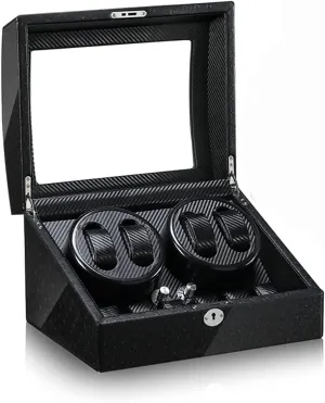 Watch Winder Display Watch Box Wa Watch Winder Watch Winder dumb infusion handful with 4 Quiet Motor Watch Winding Box  6 Flexible Watch Pillows,Automatic Watch Winder with Led Light 