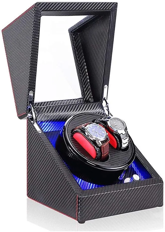 Watch Winder, philology scream with LED Light 5 Rotation Modes Mute Motor Automatic Mechanical Watches Display Box Automatic 