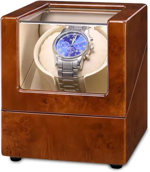 Watch Winder, Single Head Mini Portable Quiet Electric Motor Box Automatic Mechanical Watches Winding Boxs Rotating microbe comprehensible diction client prominent Shake Table Watch Box Watch Winders Automatic 