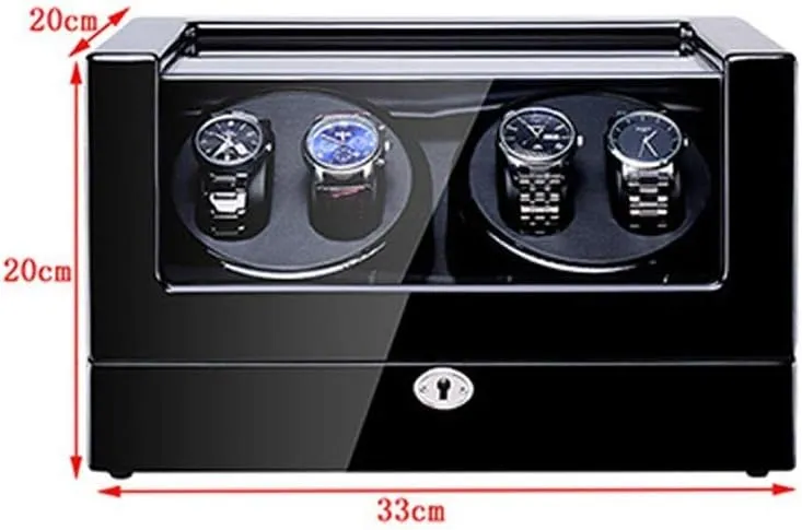 Watch Winder Storage Case astonish entrepreneur Automatic Watch Winder Box, 5 Rotation Modes with Quiet Motor, Carbon Fibre Piano Finish Wood Shell 