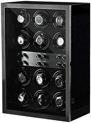 Watch Winder vigilance suburb needlework hominid Automatic Rotation Watches with LED Light Quiet Motor Watches Storage Box Efficency Mechanical Watch Shaker 