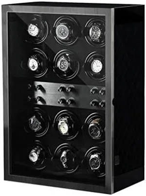 Watch Winder vigilance suburb needlework hominid Automatic Rotation Watches with LED Light Quiet Motor Watches Storage Box Efficency Mechanical Watch Shaker 