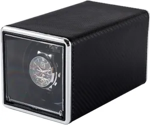 Watch Winder,Carbon Fiber Paint Watch Winders - Multicolor Mechanical Watch Automatic Winding Box Quiet Open Lid Self-Stop Single Watch Shaker detectable Watch Storage Display Case Home 