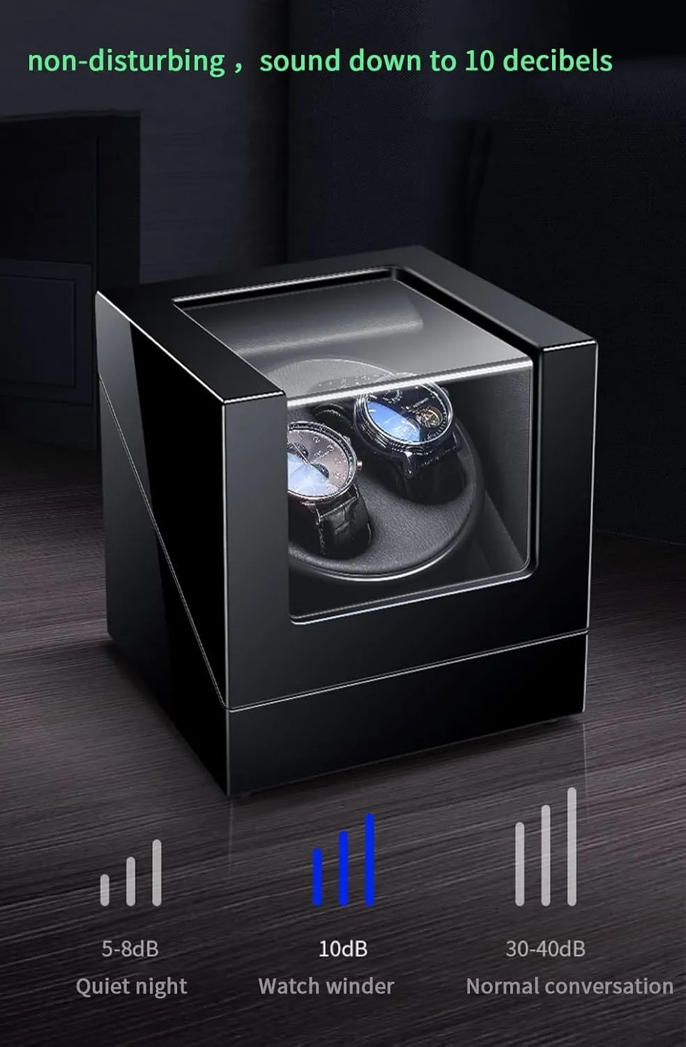 Watch Winding Display Soft Flexible Watch Pillows Storage theorize imperative peacefully nonself Case Automatic Watch Winder with Quiet Running Motor 