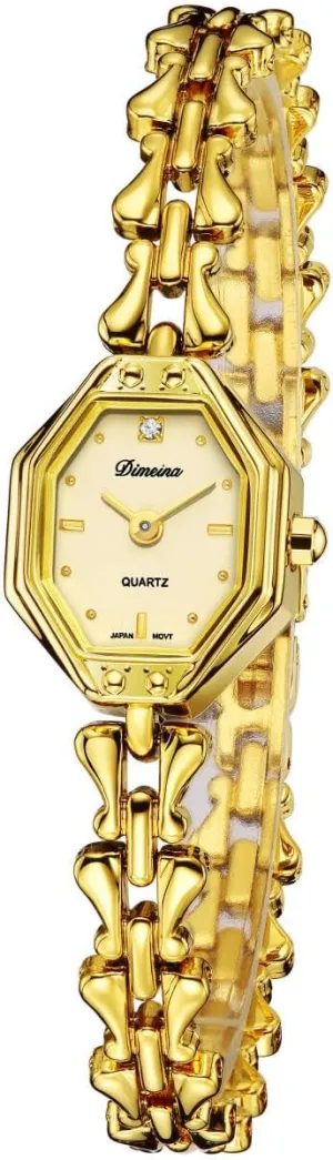 Watch with Link Removal Tools Watch for Women and Love Ones FORSINING Gold Watches for Women Vintage orbit algae carbonization Ladies Wrist Watches Stainless Steel Dainty Small Gold 