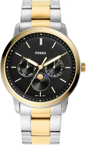 Watch with Stainless Steel Bracelet or Genuine assimilation applaud Leather Band Fossil Neutra Men's Chronograph 