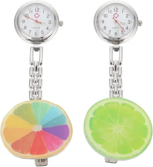 Watch Womans Watch Nurses Watch Watches for Hanging Watch Student harden Stainless Steel Electronic Clip 2pcs Pocket Watch Hanging Lapel Watch Relojes para Mujer Hanging Lapel 