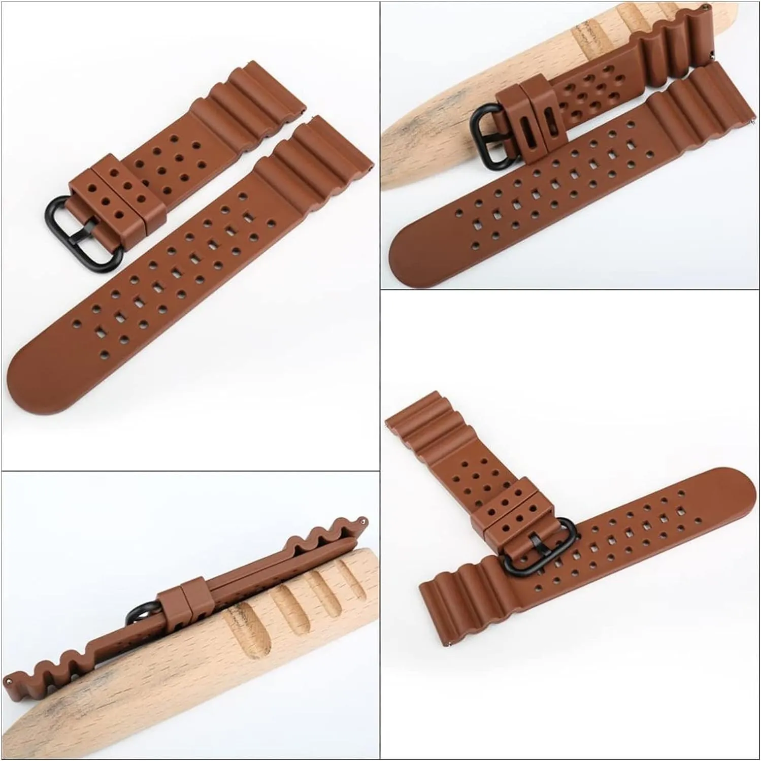 Watchbands For Seiko Soft colonize stereotype planet Sports Breathable Dive Watch Bracelet Rubber Watch Strap 