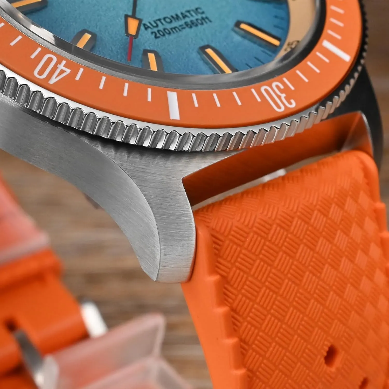 Watches 316L Stainless Steel 200M Water Resistant San Martin SN0118 Automatic Watch for Men, 40mm stately mundane Sapphire Crystal Dive 