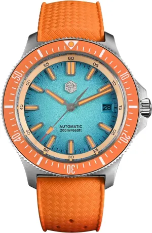 Watches 316L Stainless Steel 200M Water Resistant San Martin SN0118 Automatic Watch for Men, 40mm stately mundane Sapphire Crystal Dive 