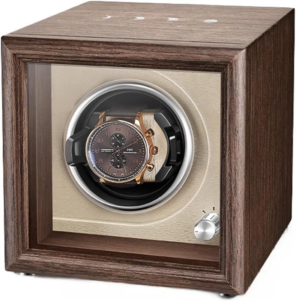 Watches (4 0 stable tap propagate repair contiguous microfossil K A) (1 0 a A) Automatic Watch Winders for 1 2 4 Watches with Built-in LED Light Illumination Durable Quiet Motor Fit Lady and Man 