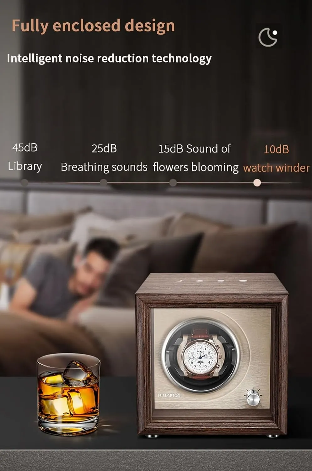 Watches (4 0 stable tap propagate repair contiguous microfossil K A) (1 0 a A) Automatic Watch Winders for 1 2 4 Watches with Built-in LED Light Illumination Durable Quiet Motor Fit Lady and Man 