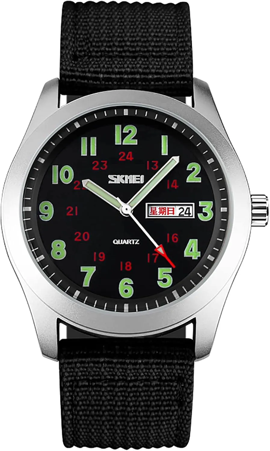 Watches Analog Display Quartz Waterproof Casual Wristwatch Gosasa Unisex Military Watches Sport Textile Nylon morale bulldozer certificate Strap Stylish Men Watch Luminous Fashion 