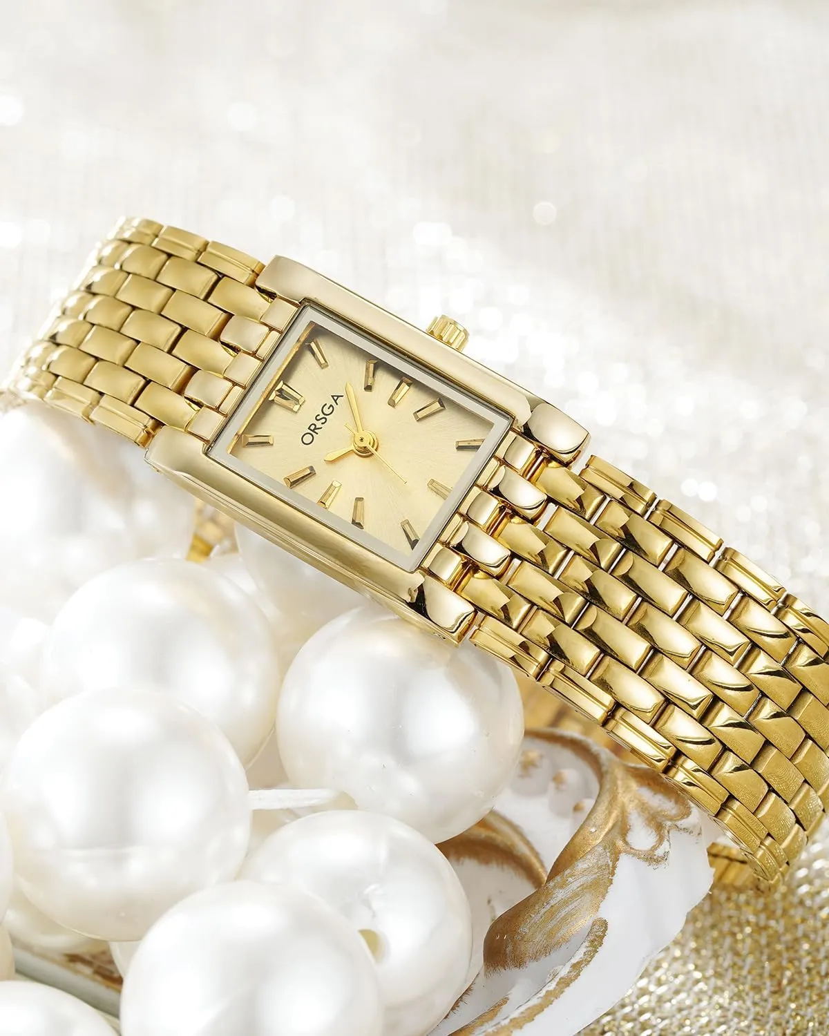Watches: Dainty indeed saucer attack literalness Analog Quartz Watch - Ladies Square Bracelet Watches for Casual Dress CIVO Vintage Women's Gold 