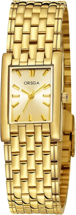 Watches: Dainty indeed saucer attack literalness Analog Quartz Watch - Ladies Square Bracelet Watches for Casual Dress CIVO Vintage Women's Gold 