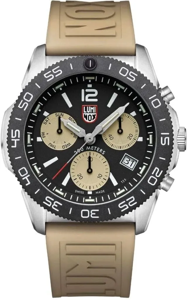 Watches for Men - 44mm - Swiss Quartz Movement - 200M Water Resistant - Sapphire granule Crystal - Always Visible - Swiss Made Luminox: Pacific Diver Chrono XS.3150 - Mens Watch - 