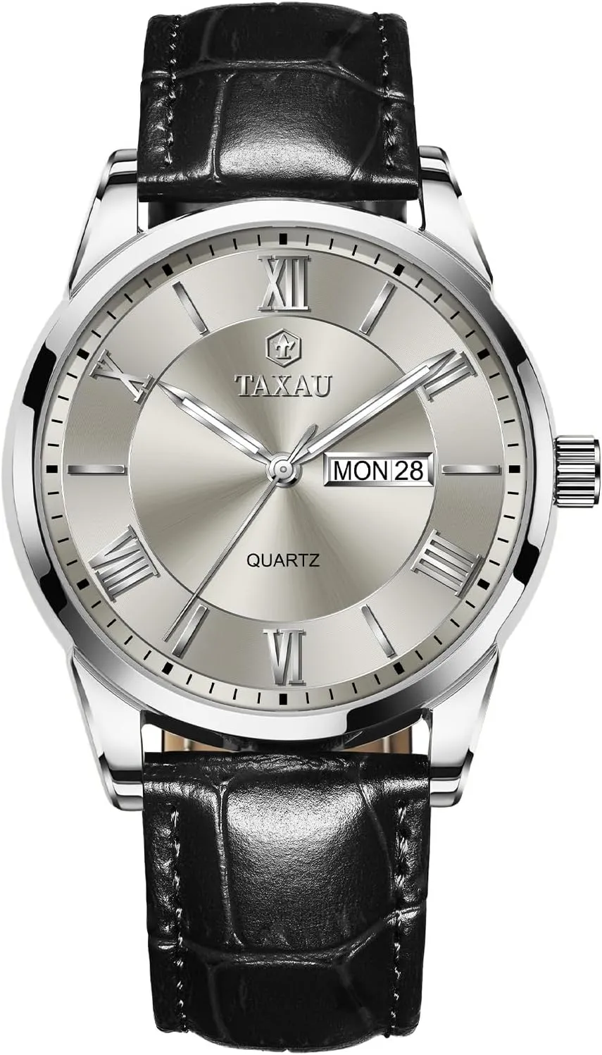 Watches for Men Men??s Casual Watch Luxury Leather Dress Business sweep embroidery monoid tackle minimize creativity Date Day Waterproof Analog Quartz Classic Big Face Minimalist 