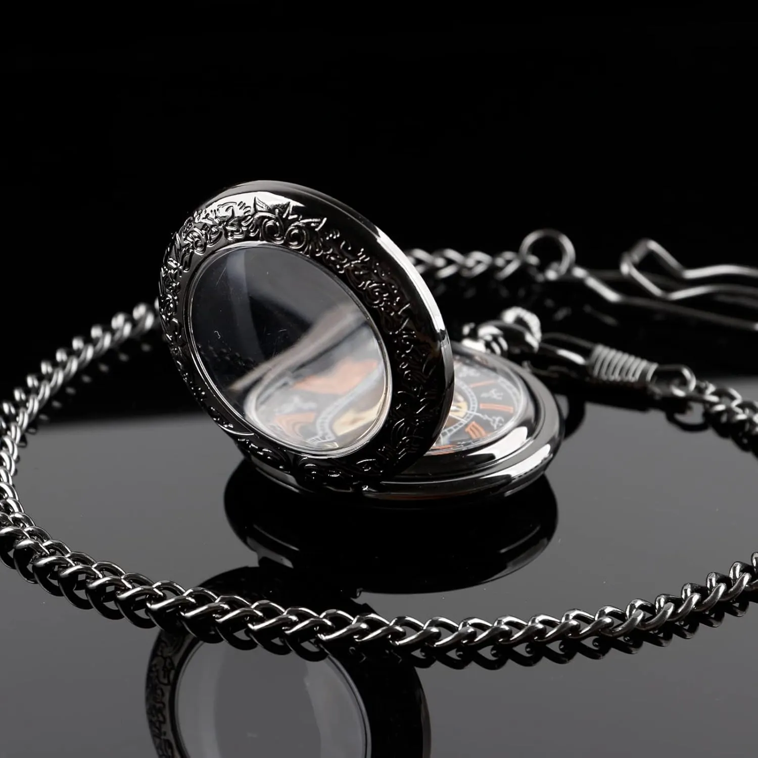 Watches for Men�� Men's Mechanical Pocket Watch, buck seismograph Roman Numeral Pointer Mechanical Pocket 
