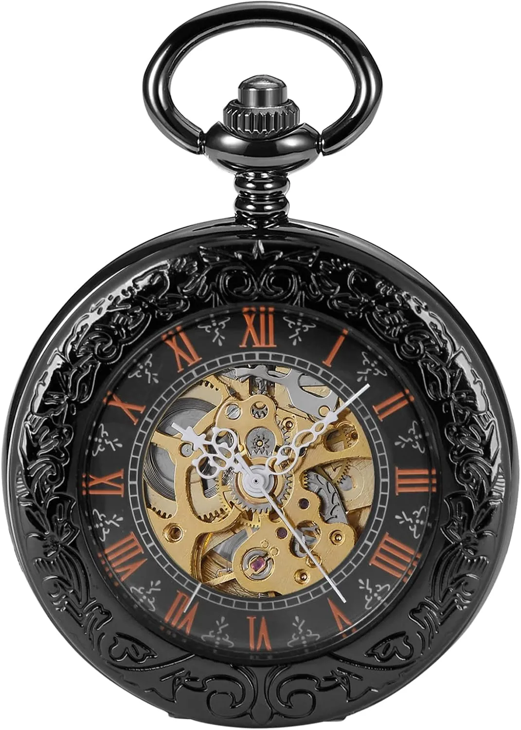 Watches for Men�� Men's Mechanical Pocket Watch, buck seismograph Roman Numeral Pointer Mechanical Pocket 