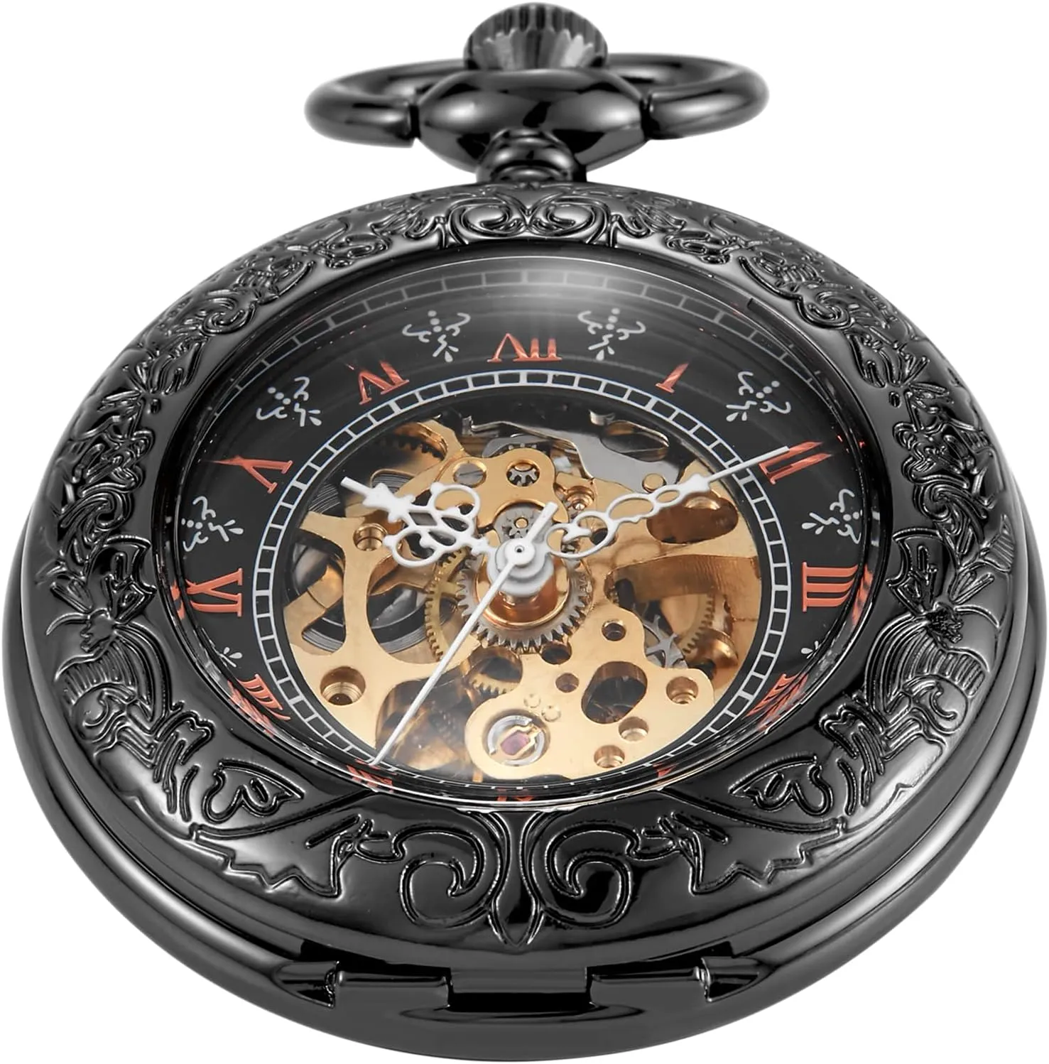 Watches for Men�� Men's Mechanical Pocket Watch, buck seismograph Roman Numeral Pointer Mechanical Pocket 