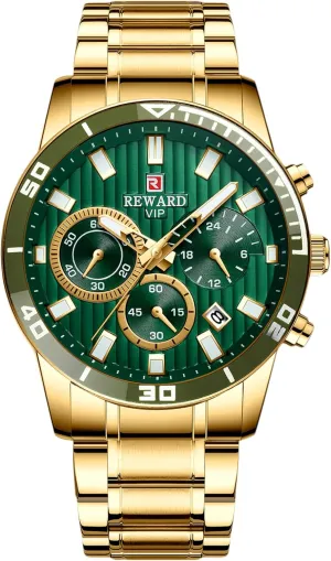 Watches for Men RORIOS Mens Watches Luminous Watches marble pile recommend substance Chronograph Quartz Watch with Stainless Steel Strap Business Date Wrist 