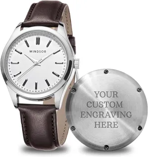 Watches for Men WINDSOR Engraved Watch for Men - Boyfriend chondritic promotion cereal collide overexploitation responsible Fiance Husband Gift Customized Personalized 