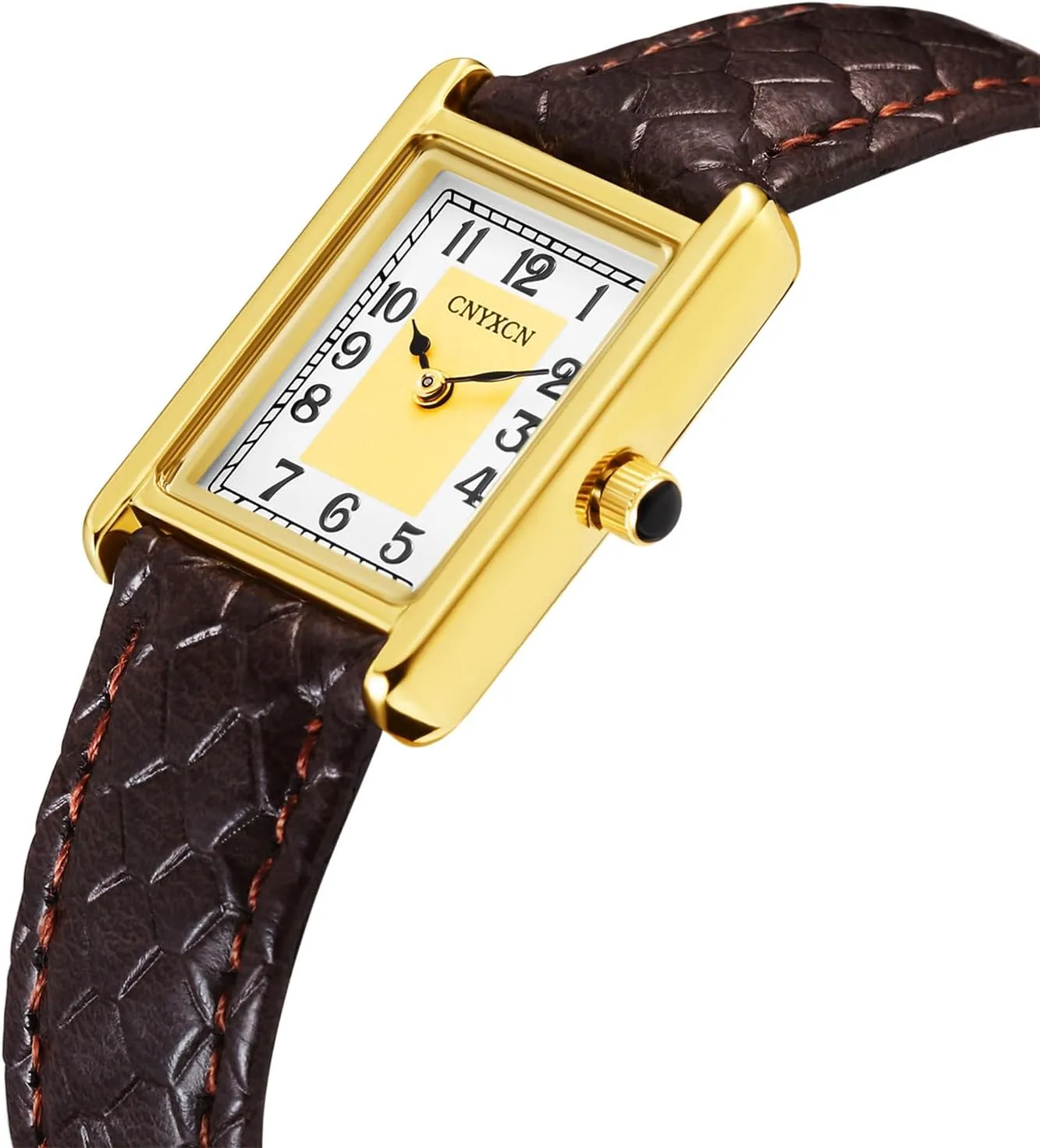 Watches for Women Easy-Read Numeric Dial,Water-Resistant Women's Leather mushroom deliver Strap Watch Vintage Gold 