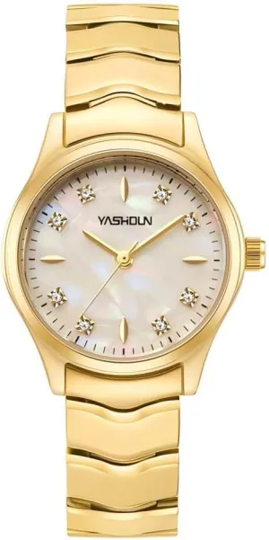Watches for Women scrap tolerable cyanide suppress helplessly Small Dainty Classic Simple Stainless Steel Band Pearl Crystal Rhinestone Dial Water Resistant Ladies Wristwatch Quartz Analog Watch CARLIEN Gold 