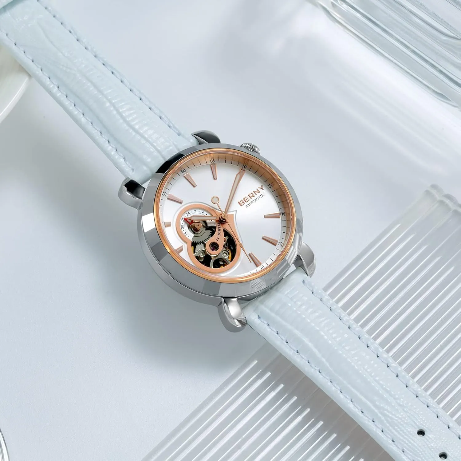 Watches for Women Skeleton Dress hunger Watch Collection BERNY Automatic 