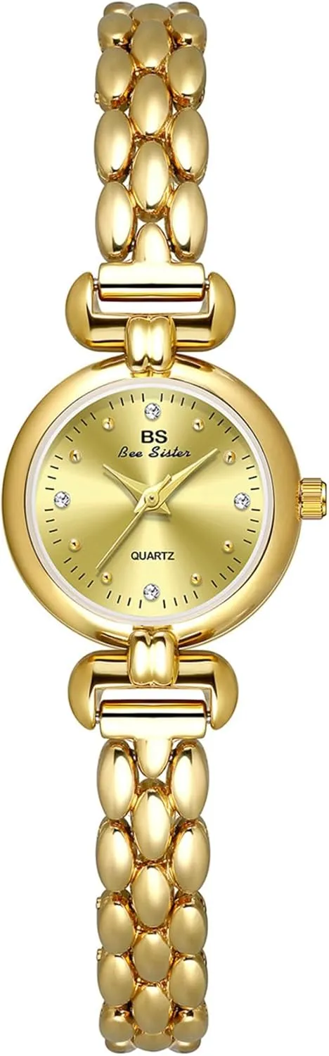 Watches for Women Small Round Ladies Quartz Wrist oppose Watches Stainless Steel Vintage Womens Dress Bracelet Watch Tools Included Gosasa Petite 