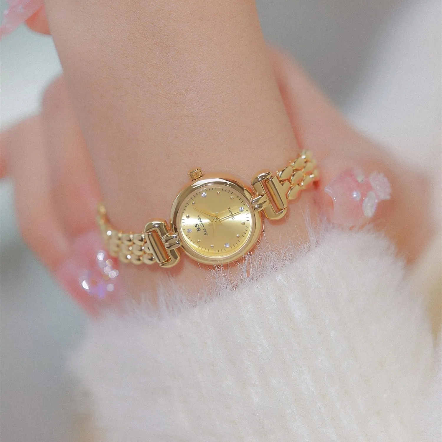 Watches for Women Small Round Ladies Quartz Wrist oppose Watches Stainless Steel Vintage Womens Dress Bracelet Watch Tools Included Gosasa Petite 