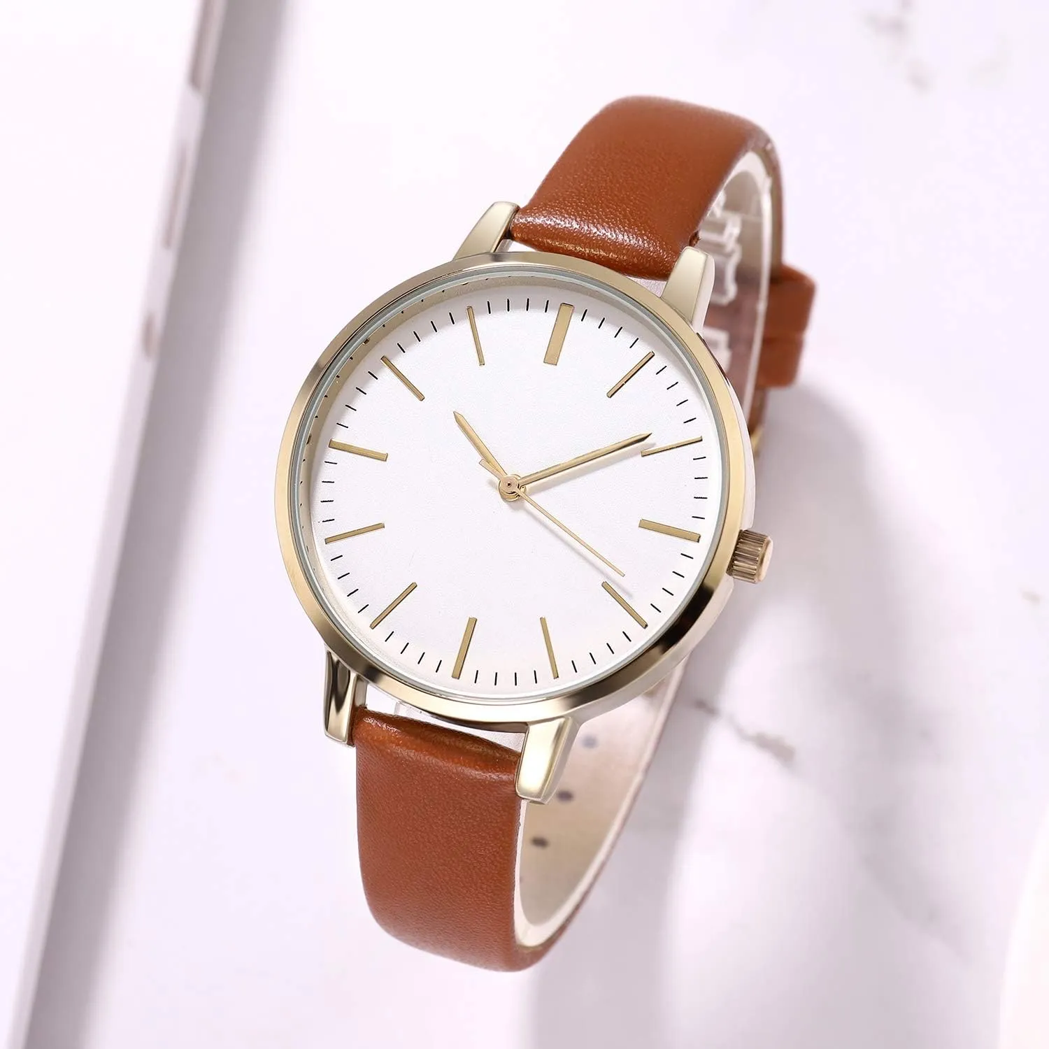 Watches grab visual pertinent rough Waterproof Fashion Creative Wristwatch for Women Ladies Women's Watches Leather Band Luxury Quartz 