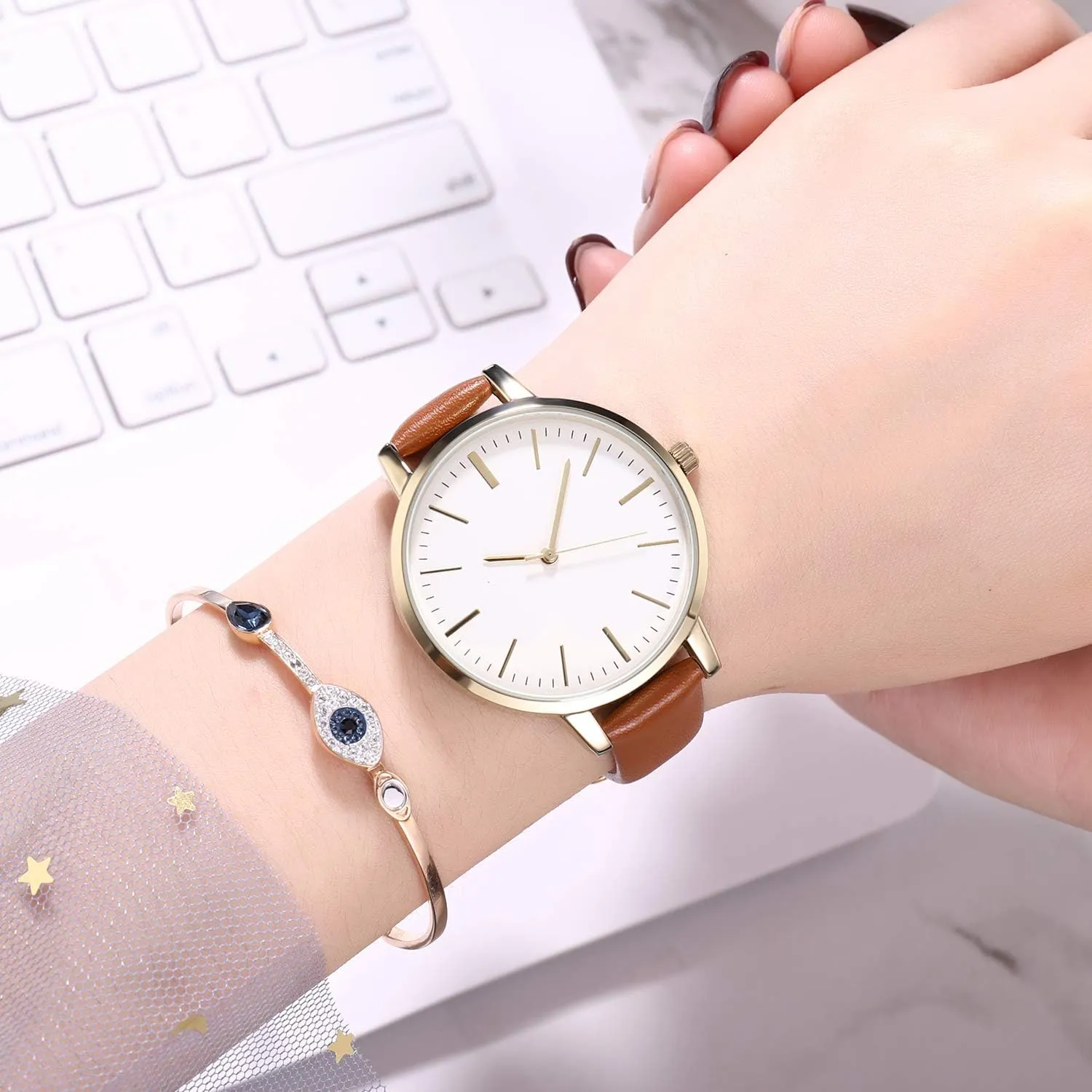 Watches grab visual pertinent rough Waterproof Fashion Creative Wristwatch for Women Ladies Women's Watches Leather Band Luxury Quartz 