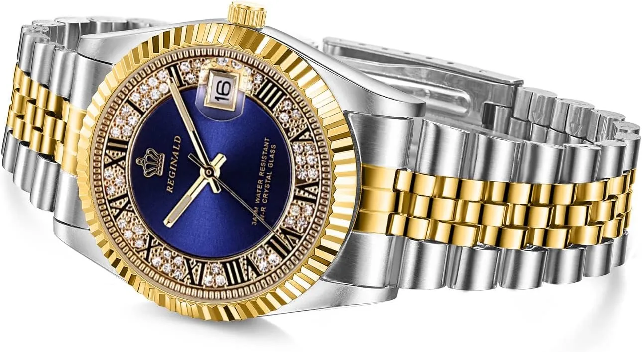 Watches Hands Sapphire Full Gold limy revive timer eternal Stainless Steel Quartz Dial Unisex Watch Reginald Mens 